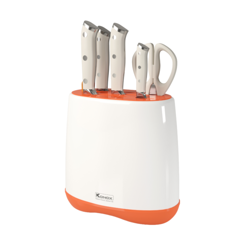Bộ dao làm bếp 5 món cao cấp Konox Haper Orange